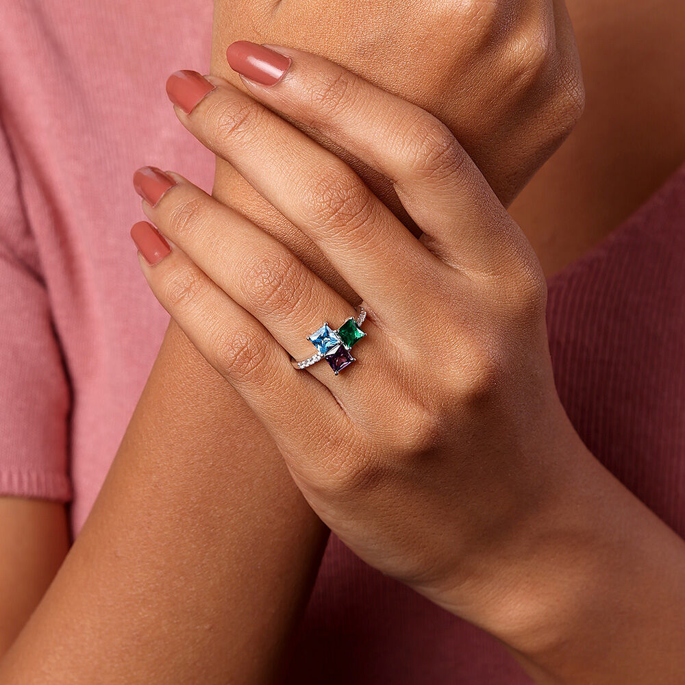 Buy Amethyst Allure Silver Finger Ring Online Mia by Tanishq