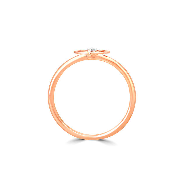 14KT Yellow Gold Golden Spiral Essence Diamond Finger Ring,,hi-res image number null
