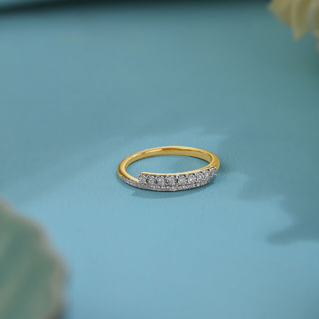 Linear Elegance 14KT Gold & Diamond Ring,,hi-res image number null