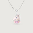 Playful Cupcake Silver Pendant,,hi-res view 3
