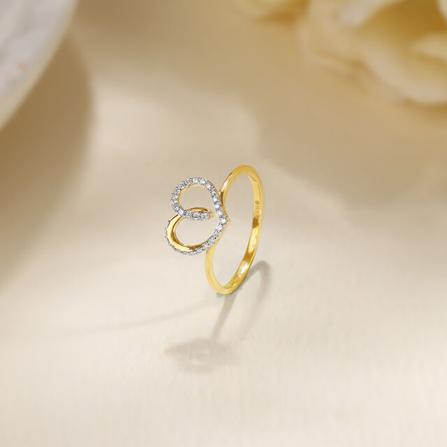 Heartfelt Sparkle 14KT Gold & Diamond Ring,,hi-res image number null