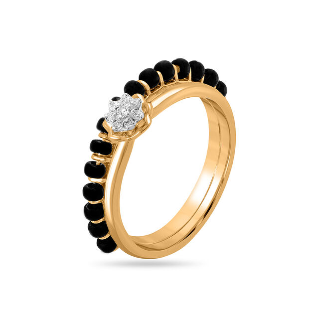14 KT Alluring Detachable Diamond Mangalsutra Ring,,hi-res image number null