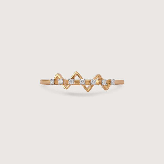 Sparkling Summit Gold & Diamond Finger Ring,,hi-res image number null