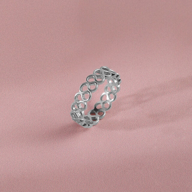 Looped Luxe Silver Ring,,hi-res image number null