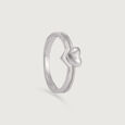 Cute Heart Silver Ring,,hi-res view 3