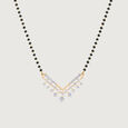 Glistening Fringe Gold and Diamond Mangalsutra,,hi-res view 3