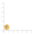 Friends of Bride 14KT Yellow Gold Diamond Stud Earrings with Floral Design And Openwork,,hi-res view 4
