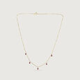 Flowing Graceful Pink Garnet Gold Necklace,,hi-res view 4