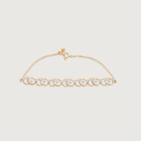 Graceful Curve Diamond Bracelet