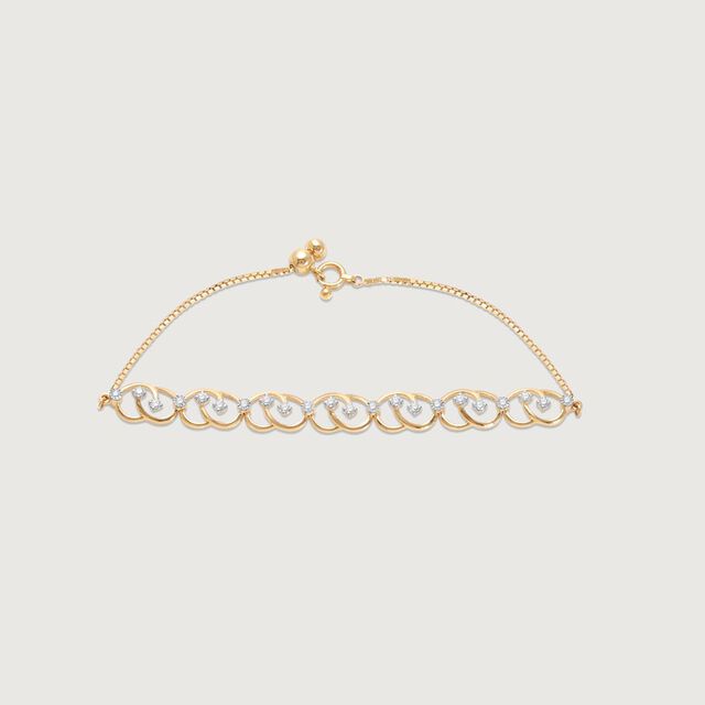 Graceful Curve Diamond Bracelet,,hi-res image number null