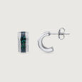 Ethereal Glow Silver Hoop Earrings,,hi-res view 5