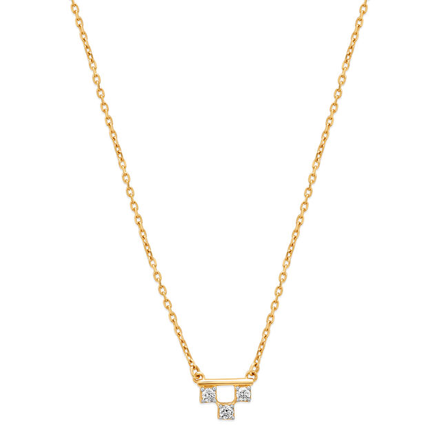 14KT Trilogy Brilliance Diamond Necklace,,hi-res image number null