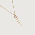 Spiral Serenade 14 Kt Gold & Diamond Necklace,,hi-res view 4