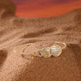 Radiant Shell Diamond Bangle,,hi-res view 1
