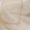 Minimal 14KT Yellow Gold Multi Pendant Necklace,,hi-res view 1