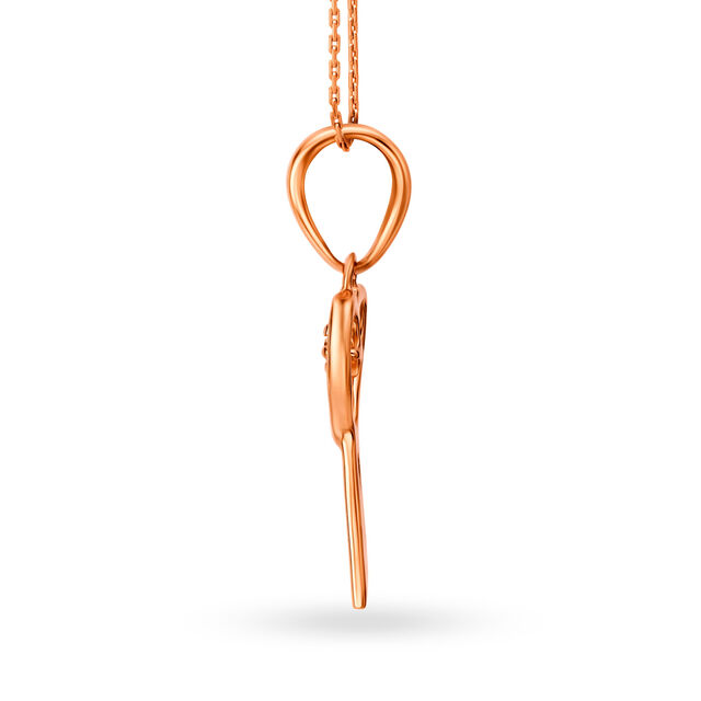 14KT Rose Gold Key Pendant,,hi-res view 2