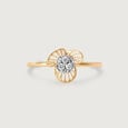 Petal Brilliance 14 Kt Gold & Diamond Ring,,hi-res view 3