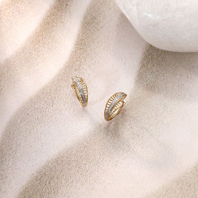 Radiant Linear Diamond Hoop Earrings,,hi-res image number null
