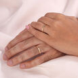 Togetherness Band 18KT Gold & Diamond Couple Ring-Single Piece,,hi-res view 2