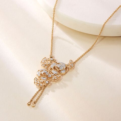 Cascading Bloom Diamond Necklace