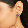 Vintage Regal Silver Stud Earrings,,hi-res view 2