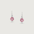 Playful Swirl Silver Drop Earrings,,hi-res view 3