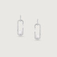 Loop Glow Silver Drop Earrings,,hi-res view 3