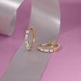 Classic Glam Gold & Diamond Hoop Earrings,,hi-res view 1