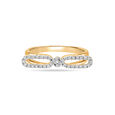 18 KT Glittering Yellow Gold Diamond Ring,,hi-res view 2