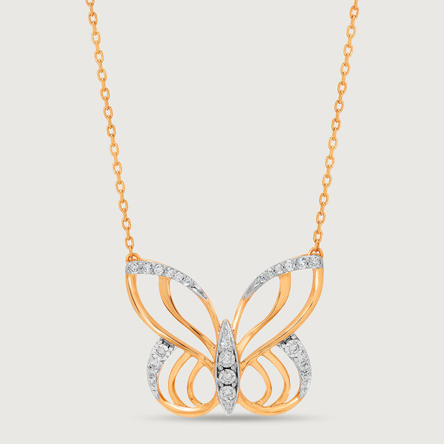 Cupid Edit 14KT Yellow & White Gold Diamond Necklace,,hi-res image number null