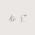 Sparkle Fan Silver Stud Earrings,,hi-res view 4