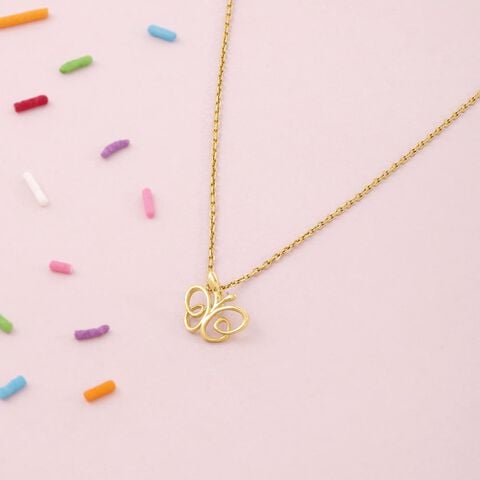 Happy Butterfly Gold Pendant