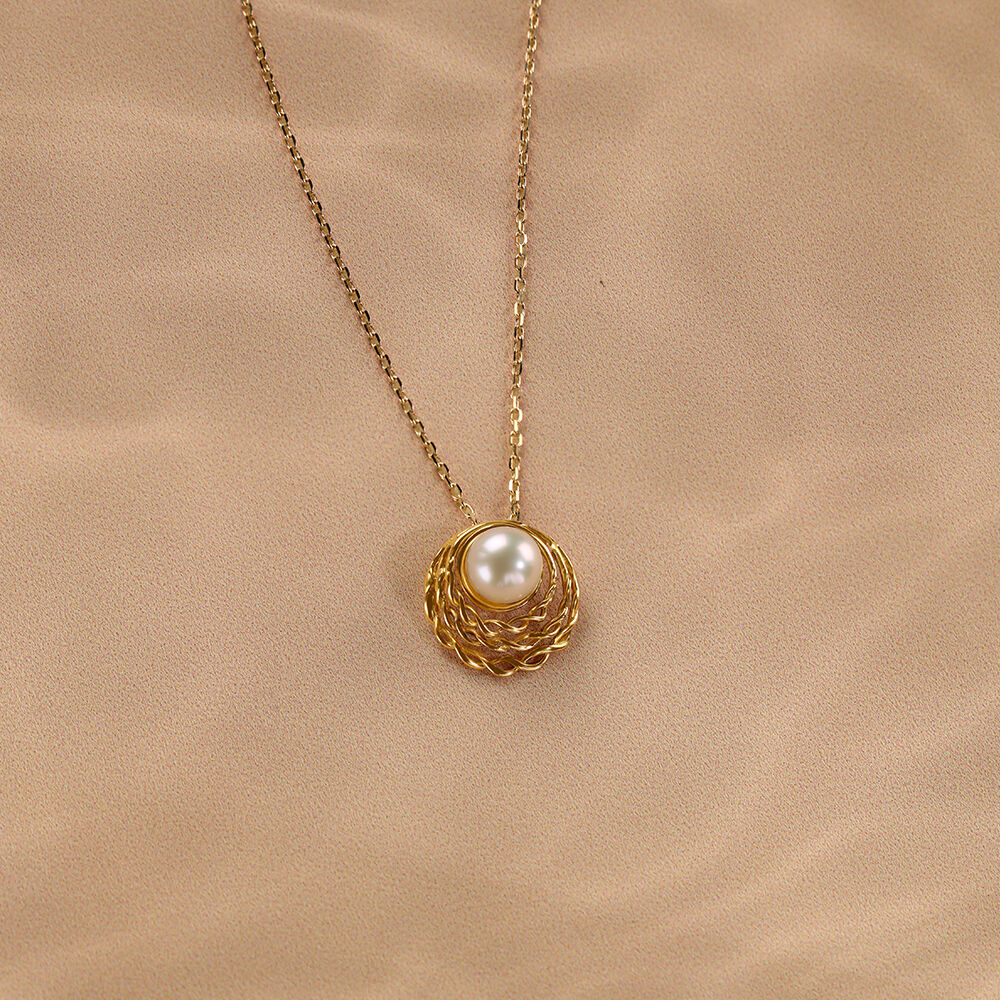 Pearl pendant tanishq clearance