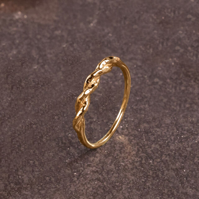 Braided Twist Gold Ring,,hi-res image number null