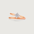 Sleek Chic Gold & Diamond Finger Ring,,hi-res view 4