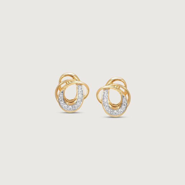 Radiant Orbit Diamond Stud Earrings,,hi-res image number null
