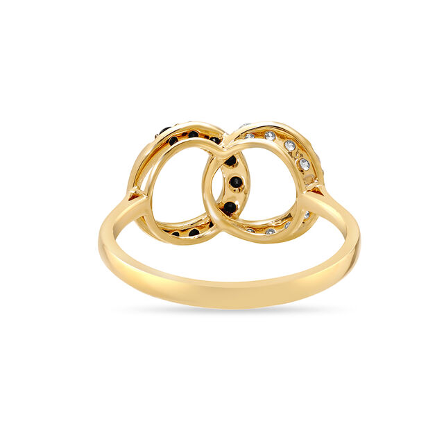 14KT Yellow Gold Sleek Semicircles Diamond Ring,,hi-res view 5