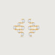 Linked Balance Diamond Stud Earrings,,hi-res view 3