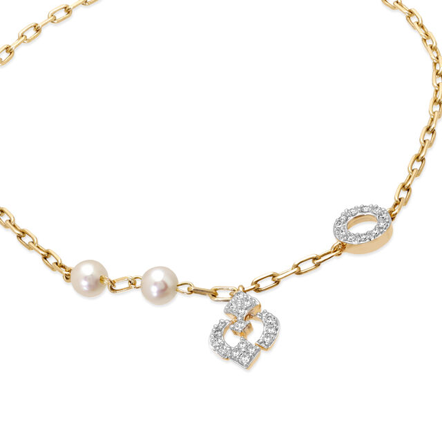 14KT Yellow Gold A Timeless Duo Pearl Bracelet,,hi-res view 3