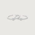 Classic Halo Silver Toe Rings,,hi-res view 4