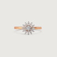 Floral Sparkle Gold & Diamond Finger Ring,,hi-res view 4