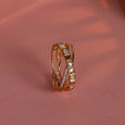 Crisscross Glow Gold & Diamond Finger Ring,,hi-res view 1