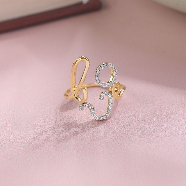 Curvaceous Beauty 14KT Gold & Diamond Ring,,hi-res image number null