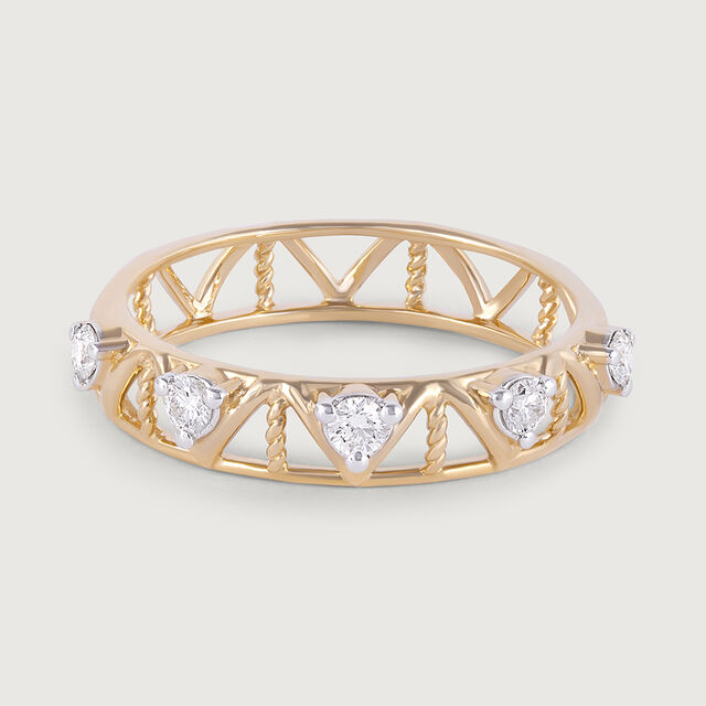 Artistic Arrow Gold & Diamond Finger Ring,,hi-res image number null