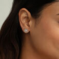 Dazzling Bloom Gold & Diamond Stud Earrings,,hi-res view 2