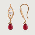 Disco Shine Ruby & Diamond Hoop Earrings,,hi-res view 4