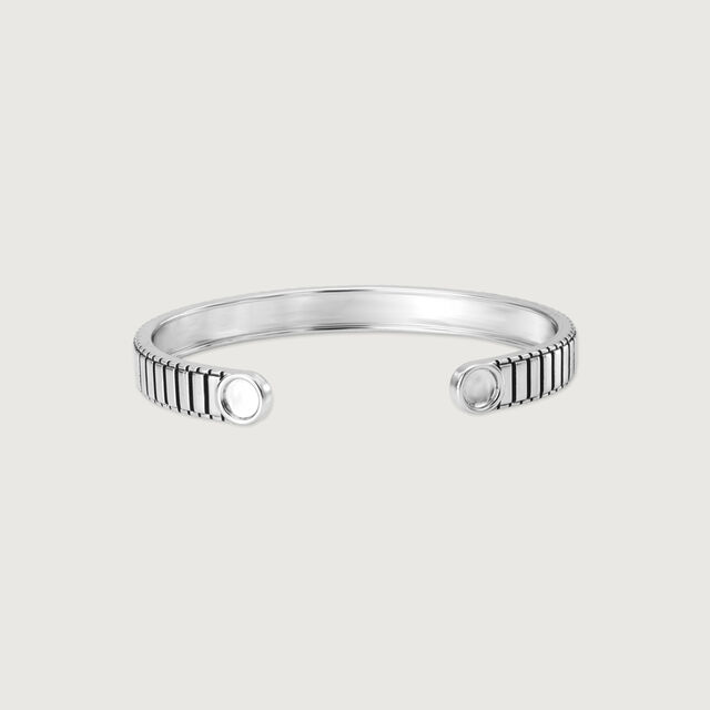 Ribbed Bar Silver Kada,,hi-res image number null