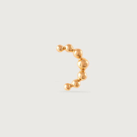 Beaded Elegance Gold Nose Pin
