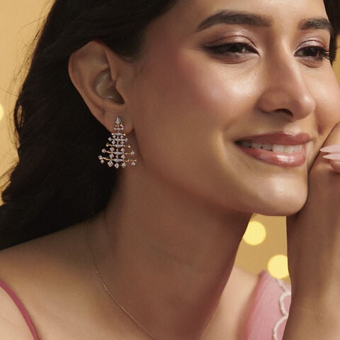 Dramatic Tiered Diamond Drop Earrings