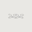 Modern Cross Silver Toe Ring,,hi-res view 3